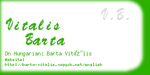 vitalis barta business card